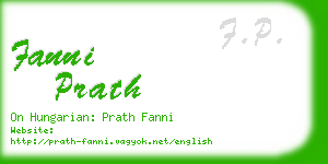 fanni prath business card